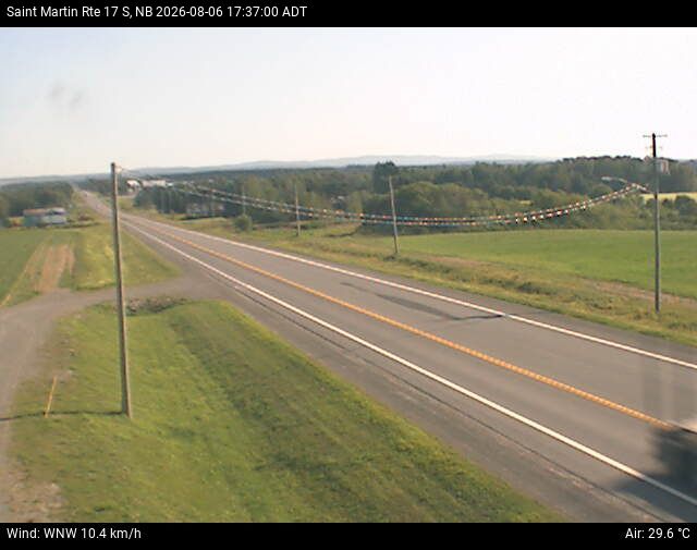 Web Cam image of St-Martin-de-Restigouche (NB Highway 17)
