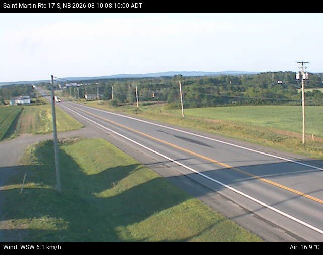 Web Cam image of St-Martin-de-Restigouche (NB Highway 17)