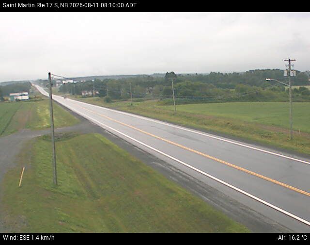 Web Cam image of St-Martin-de-Restigouche (NB Highway 17)