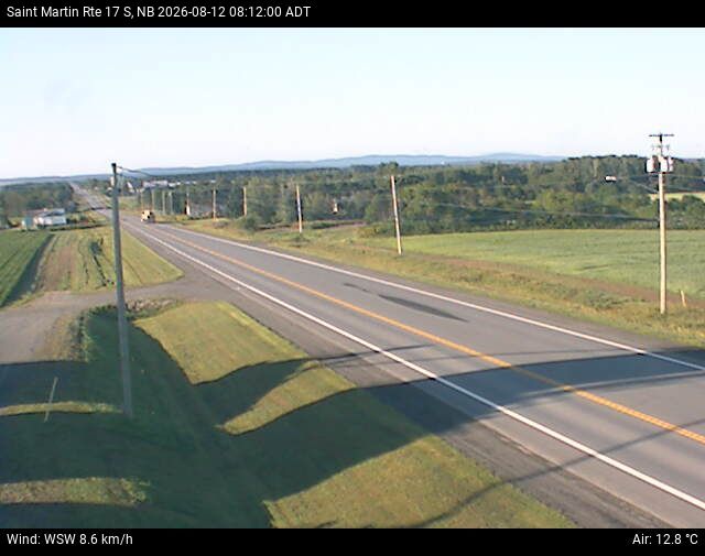 Web Cam image of St-Martin-de-Restigouche (NB Highway 17)