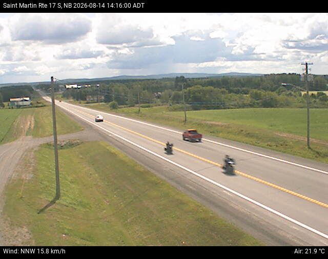 Web Cam image of St-Martin-de-Restigouche (NB Highway 17)