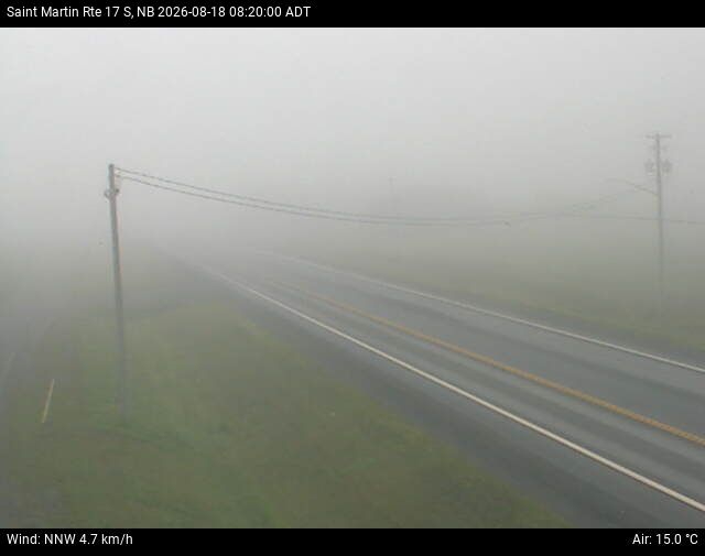 Web Cam image of St-Martin-de-Restigouche (NB Highway 17)