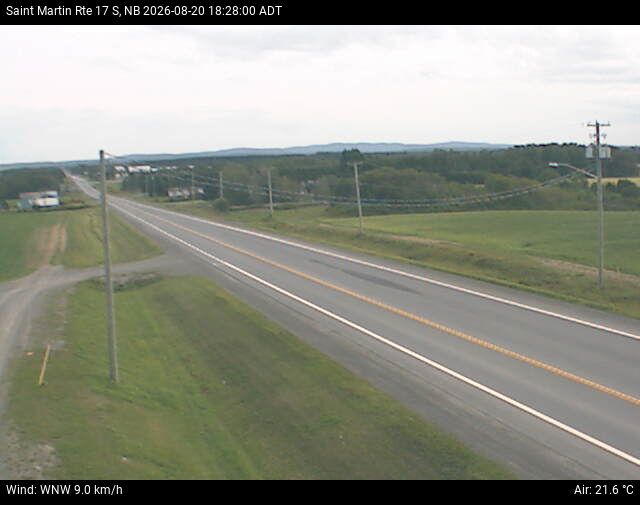 Web Cam image of St-Martin-de-Restigouche (NB Highway 17)