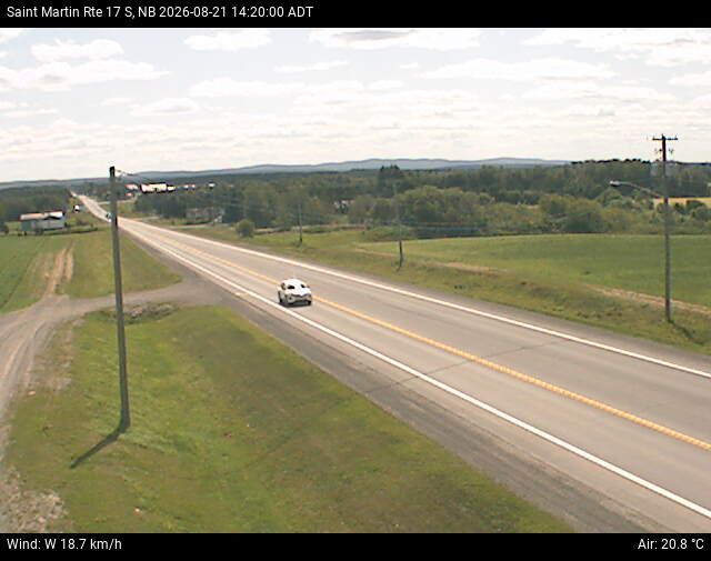 Web Cam image of St-Martin-de-Restigouche (NB Highway 17)