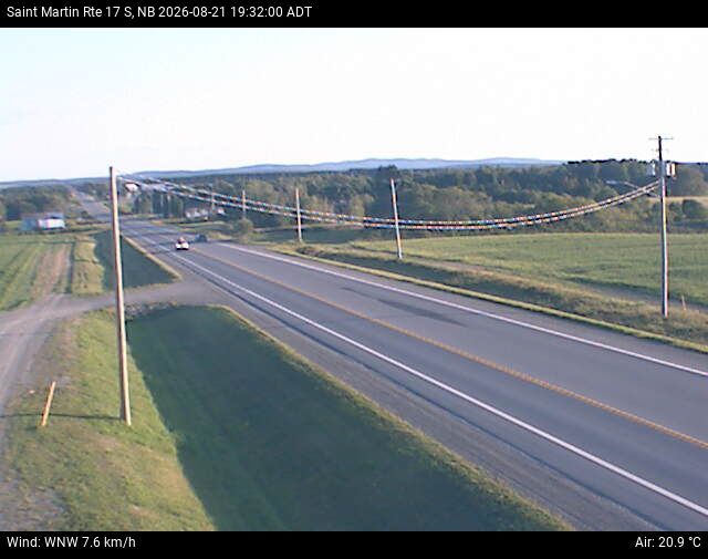 Web Cam image of St-Martin-de-Restigouche (NB Highway 17)
