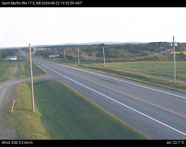Web Cam image of St-Martin-de-Restigouche (NB Highway 17)