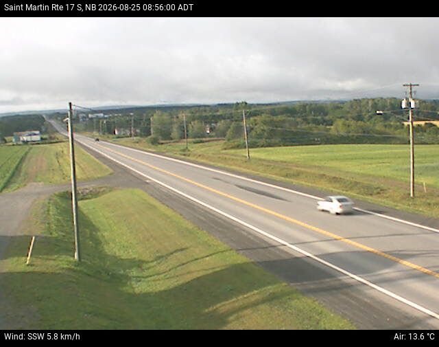 Web Cam image of St-Martin-de-Restigouche (NB Highway 17)