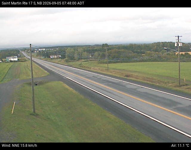 Web Cam image of St-Martin-de-Restigouche (NB Highway 17)