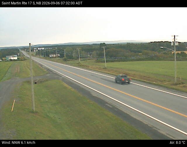 Web Cam image of St-Martin-de-Restigouche (NB Highway 17)
