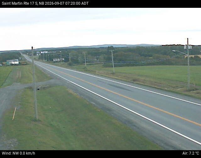 Web Cam image of St-Martin-de-Restigouche (NB Highway 17)