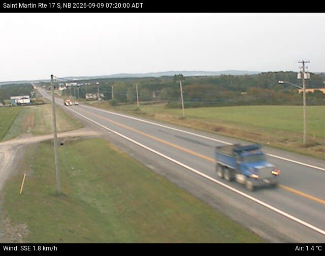 Web Cam image of St-Martin-de-Restigouche (NB Highway 17)