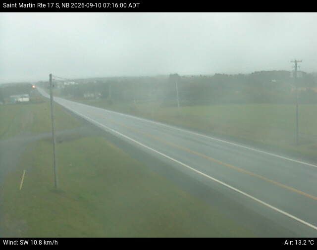 Web Cam image of St-Martin-de-Restigouche (NB Highway 17)