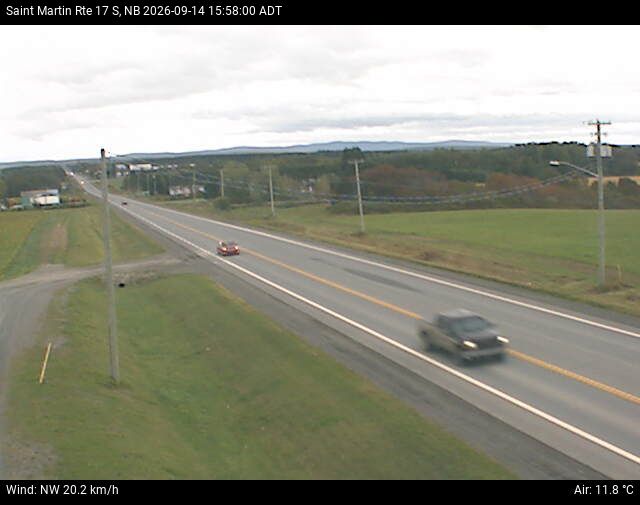 Web Cam image of St-Martin-de-Restigouche (NB Highway 17)