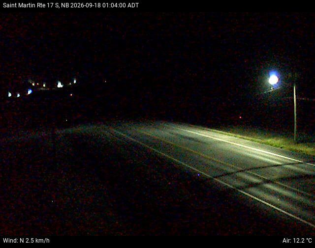 Web Cam image of St-Martin-de-Restigouche (NB Highway 17)