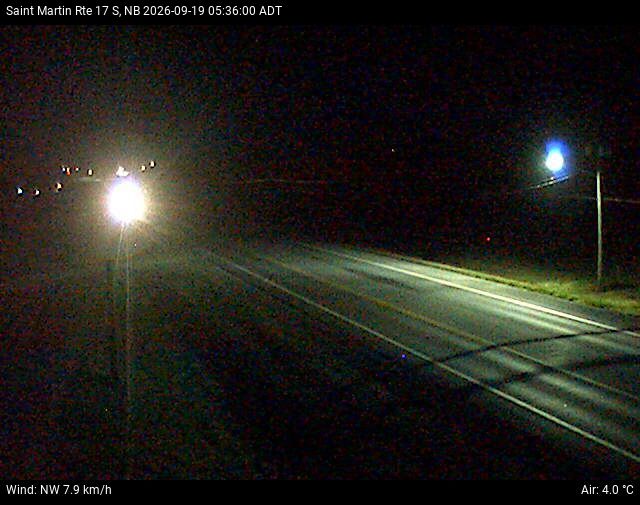 Web Cam image of St-Martin-de-Restigouche (NB Highway 17)