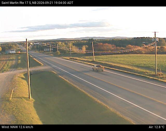 Web Cam image of St-Martin-de-Restigouche (NB Highway 17)