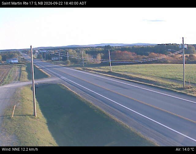 Web Cam image of St-Martin-de-Restigouche (NB Highway 17)