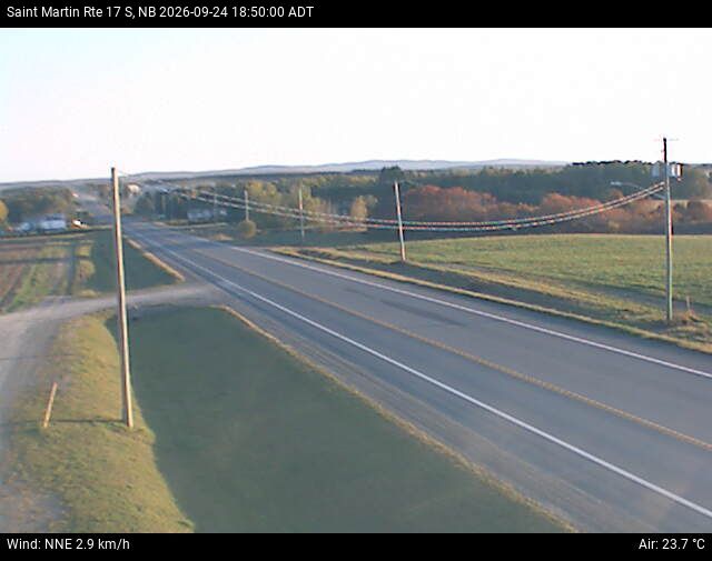Web Cam image of St-Martin-de-Restigouche (NB Highway 17)