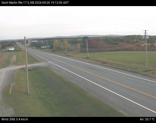 Web Cam image of St-Martin-de-Restigouche (NB Highway 17)