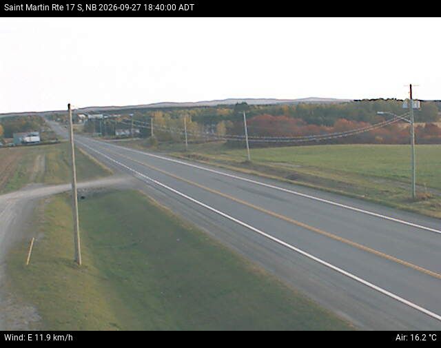 Web Cam image of St-Martin-de-Restigouche (NB Highway 17)
