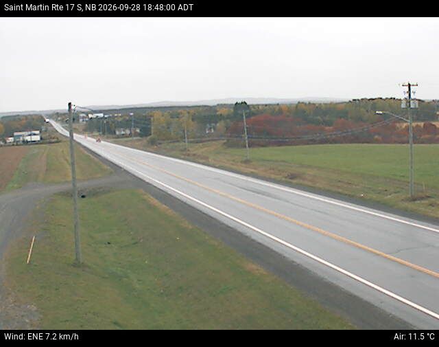 Web Cam image of St-Martin-de-Restigouche (NB Highway 17)