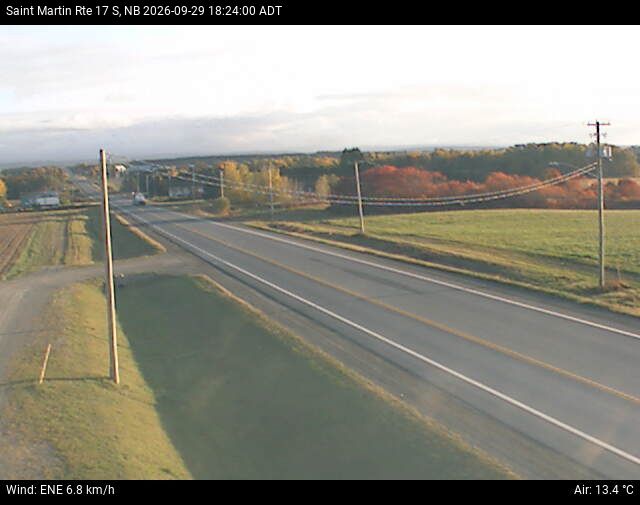 Web Cam image of St-Martin-de-Restigouche (NB Highway 17)