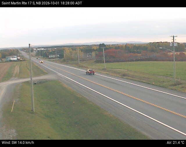 Web Cam image of St-Martin-de-Restigouche (NB Highway 17)