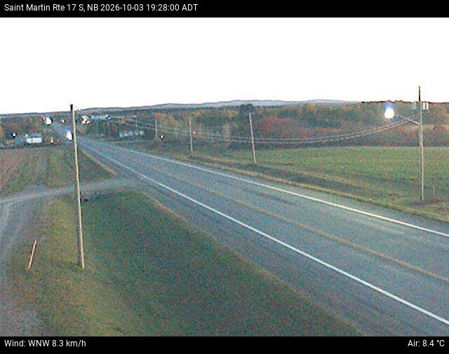 Web Cam image of St-Martin-de-Restigouche (NB Highway 17)
