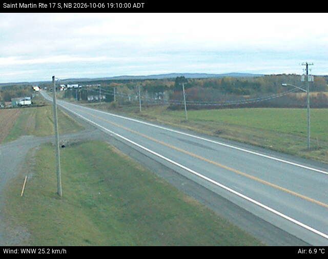 Web Cam image of St-Martin-de-Restigouche (NB Highway 17)