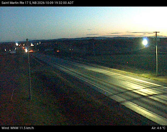 Web Cam image of St-Martin-de-Restigouche (NB Highway 17)