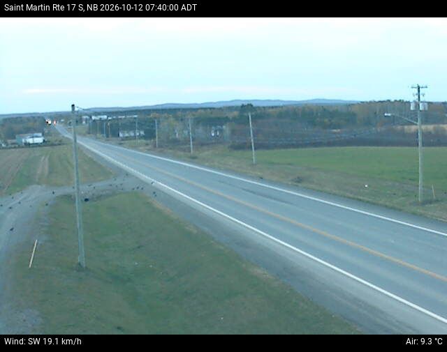 Web Cam image of St-Martin-de-Restigouche (NB Highway 17)