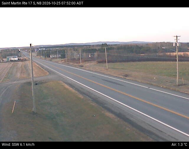 Web Cam image of St-Martin-de-Restigouche (NB Highway 17)