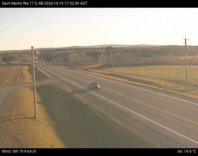 Web Cam image of St-Martin-de-Restigouche (NB Highway 17)