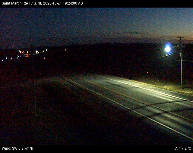 Web Cam image of St-Martin-de-Restigouche (NB Highway 17)