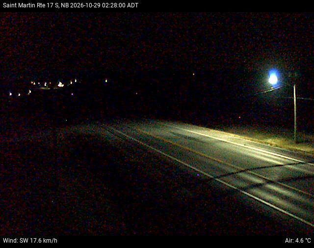 Web Cam image of St-Martin-de-Restigouche (NB Highway 17)
