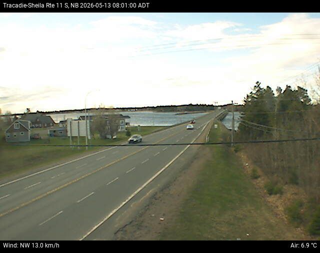 Web Cam image of Tracadie-Sheila (NB Highway 11)