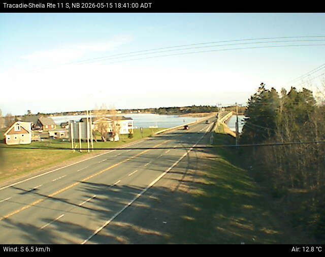 Web Cam image of Tracadie-Sheila (NB Highway 11)