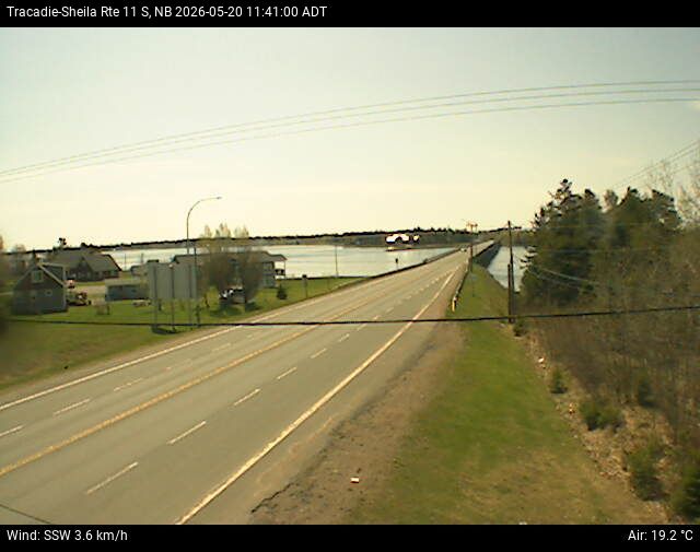 Web Cam image of Tracadie-Sheila (NB Highway 11)