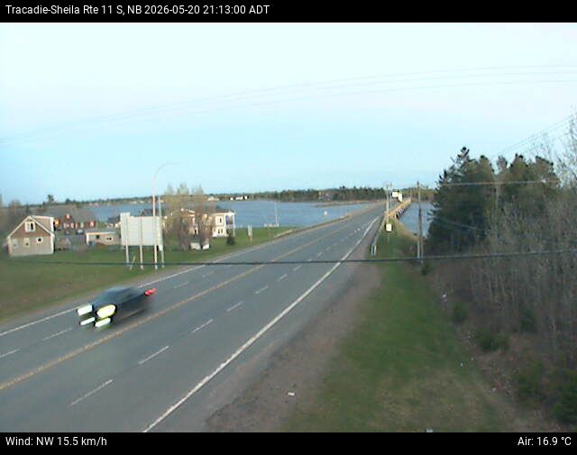 Web Cam image of Tracadie-Sheila (NB Highway 11)