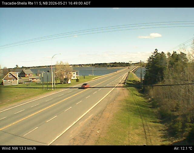 Web Cam image of Tracadie-Sheila (NB Highway 11)