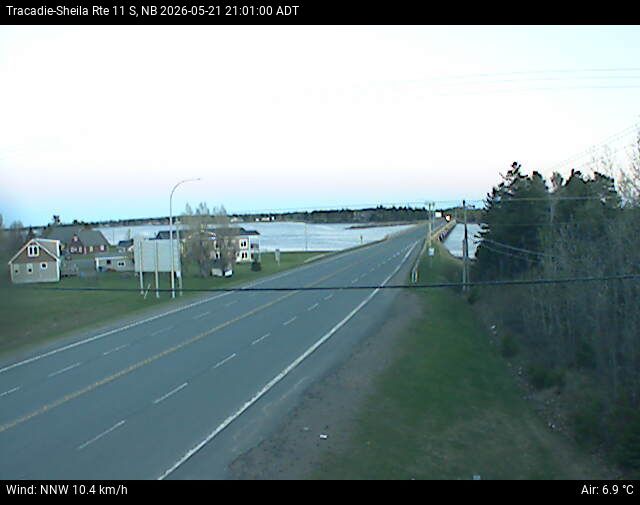 Web Cam image of Tracadie-Sheila (NB Highway 11)