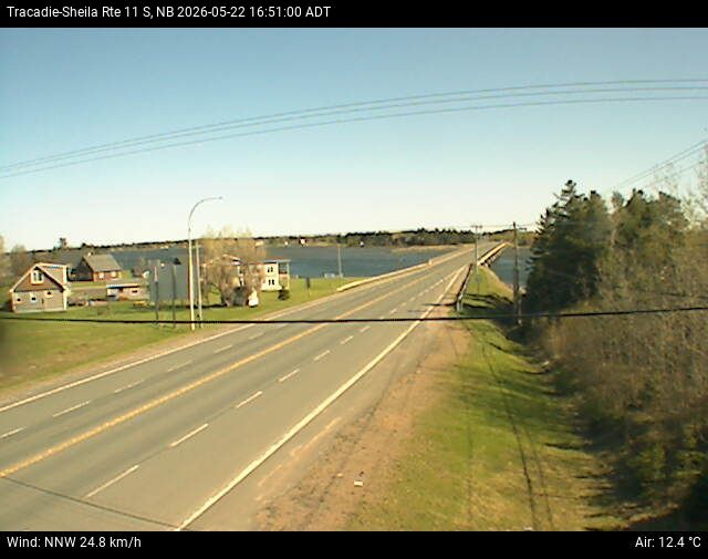 Web Cam image of Tracadie-Sheila (NB Highway 11)