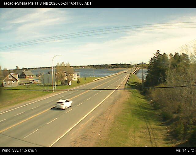 Web Cam image of Tracadie-Sheila (NB Highway 11)