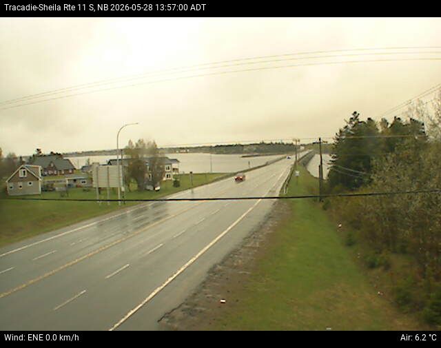 Web Cam image of Tracadie-Sheila (NB Highway 11)