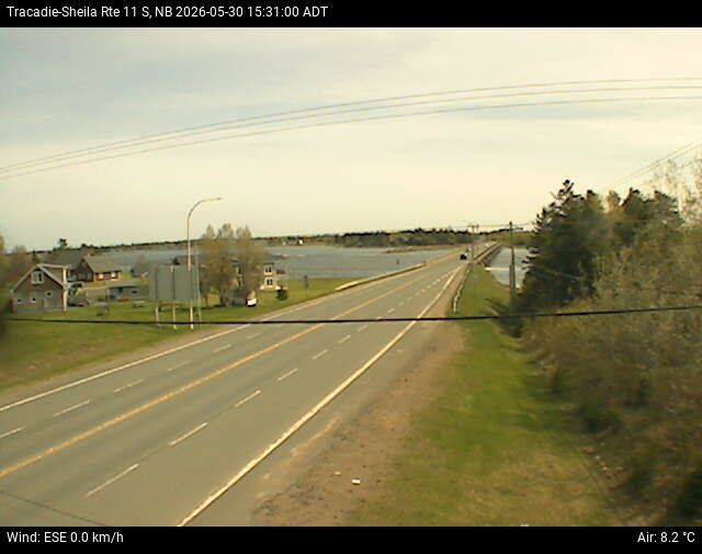 Web Cam image of Tracadie-Sheila (NB Highway 11)