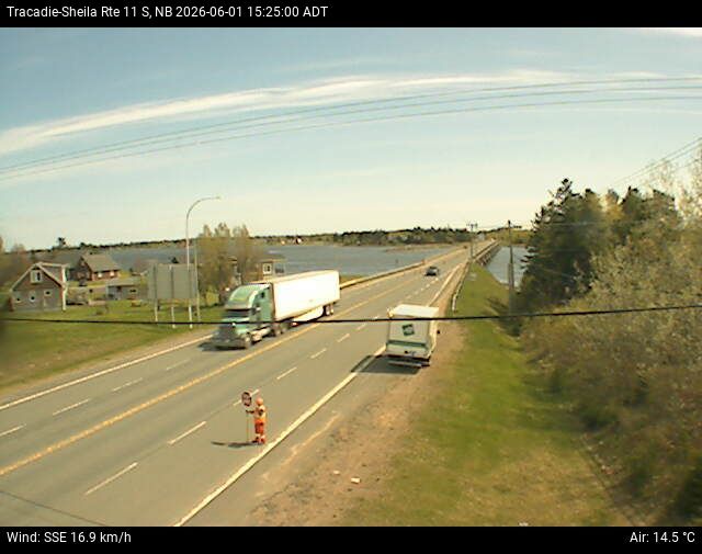 Web Cam image of Tracadie-Sheila (NB Highway 11)