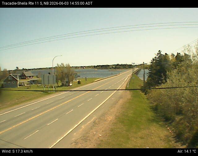 Web Cam image of Tracadie-Sheila (NB Highway 11)