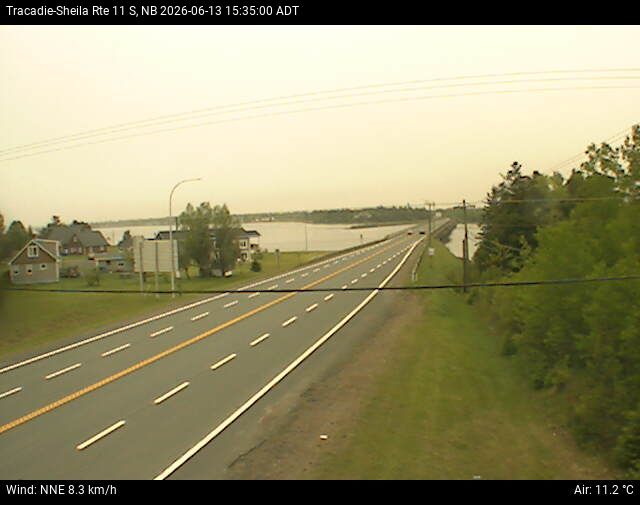 Web Cam image of Tracadie-Sheila (NB Highway 11)