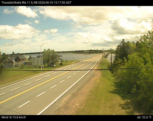 Web Cam image of Tracadie-Sheila (NB Highway 11)