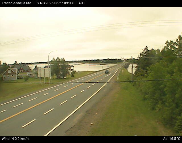 Web Cam image of Tracadie-Sheila (NB Highway 11)